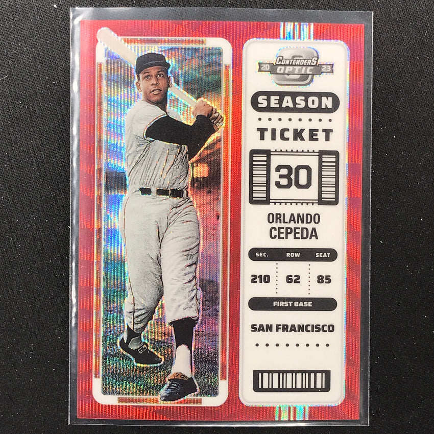 2023 Chronicles Mlb Orlando Cepeda Contenders Optic Season Ticket Red Wave 1/199