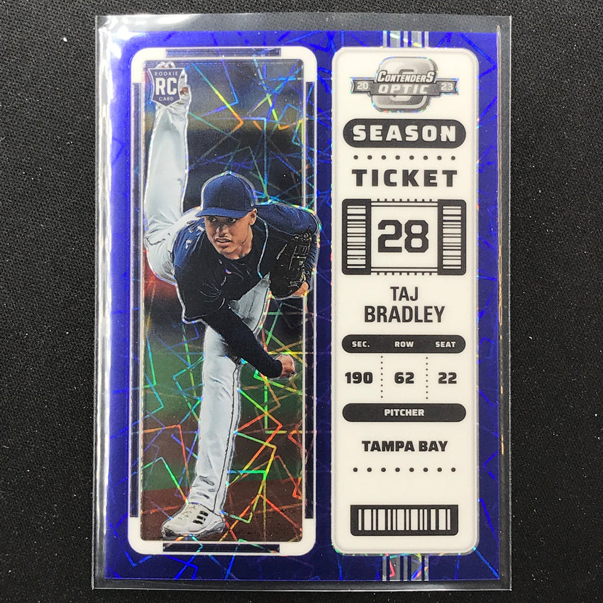 2023 Chronicles Mlb Taj Bradley Contenders Optic Rookie Blue Velocity 64/99