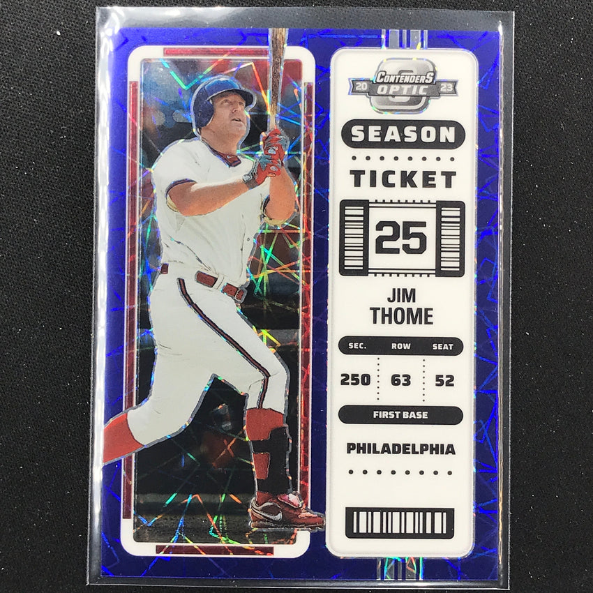 2023 Chronicles Mlb Jim Thome Contenders Optic Ticket Blue Velocity 71/99