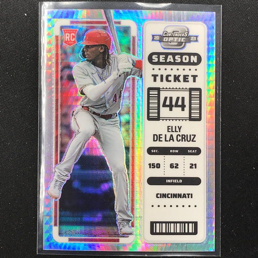 2023 Chronicles Mlb Elly De La Cruz Contenders Optic Rookie Ticket Hyper 5/75