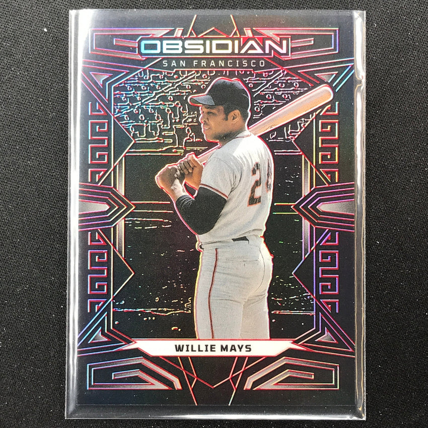 2023 Chronicles MLB WILLIE MAYS Obsidian Electric Etch Red #24