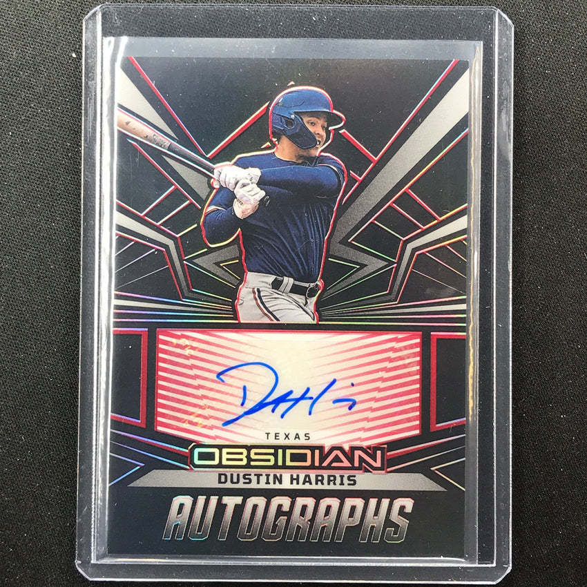 2023 Chronicles MLB DUSTIN HARRIS Obsidian Auto Electric Etch Red #DH