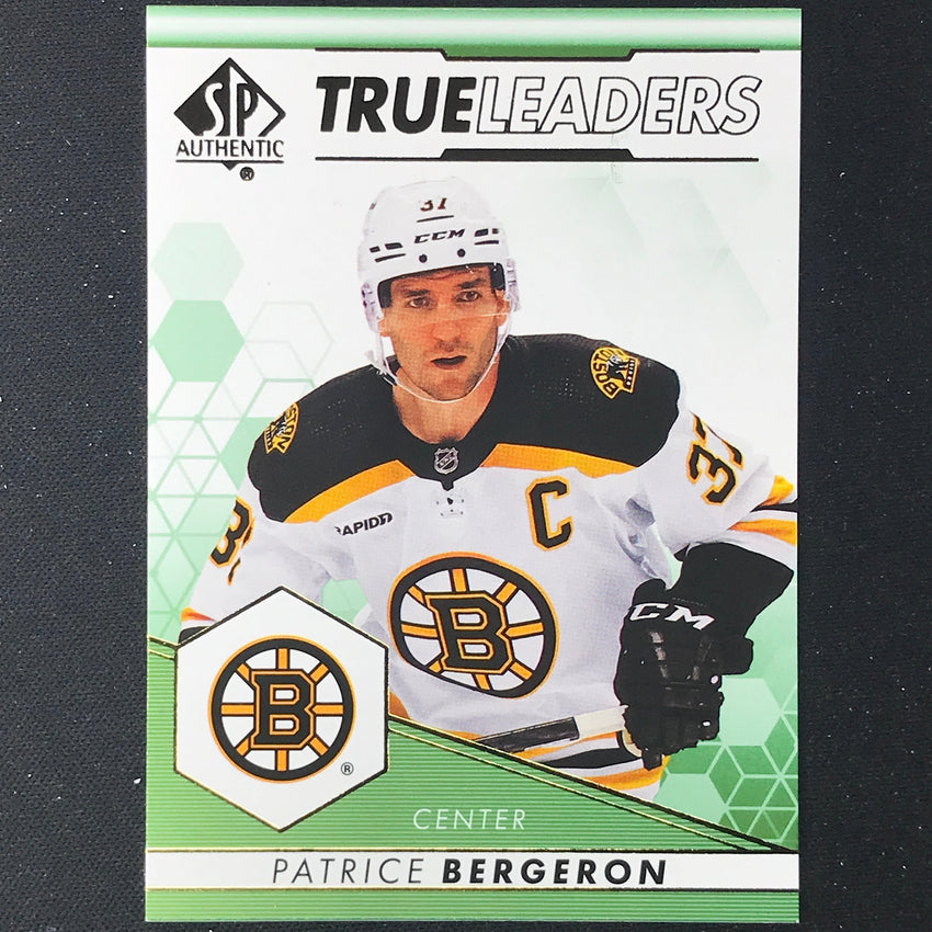 2022-23 Sp Authentic Nhl Patrice Bergeron True Leaders Green No 23