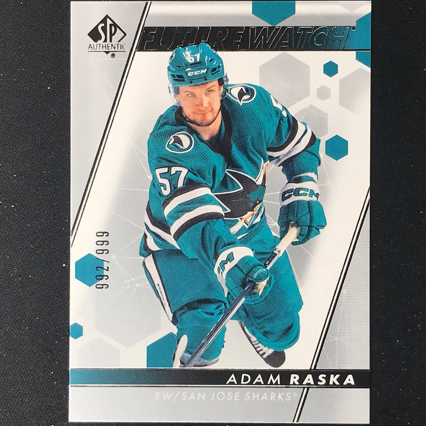 2022-23 SP Authentic NHL ADAM RASKA Future Watch Rookie Base 992/999 #175