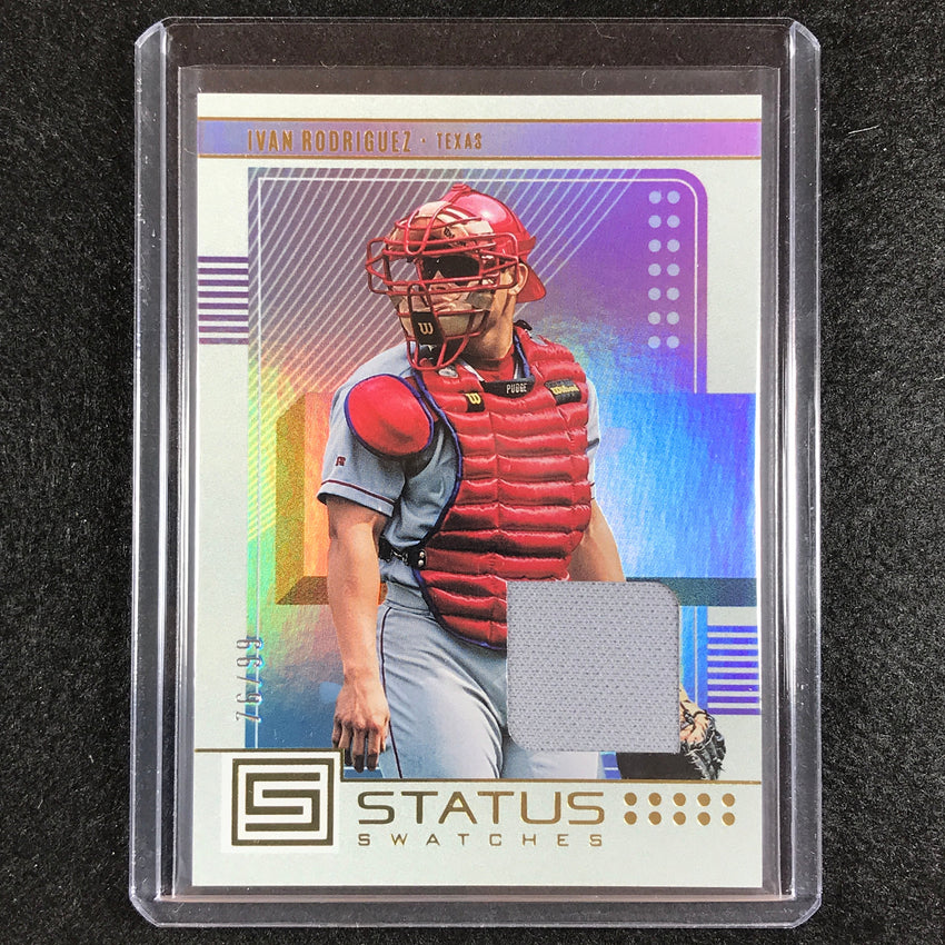 2023 Chronicles Mlb Ivan Rodriguez Status Swatches Relic Gold 76/99