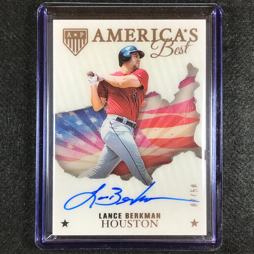 2023 Chronicles Mlb Lance Berkman Americas Pastime Americas Best Auto 7/75