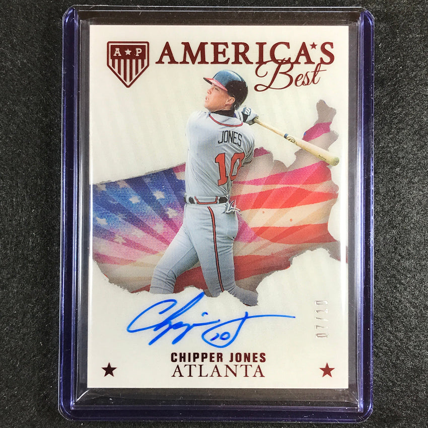 2023 Chronicles Mlb Chipper Jones Americas Pastime Americas Best Auto Red 7/10
