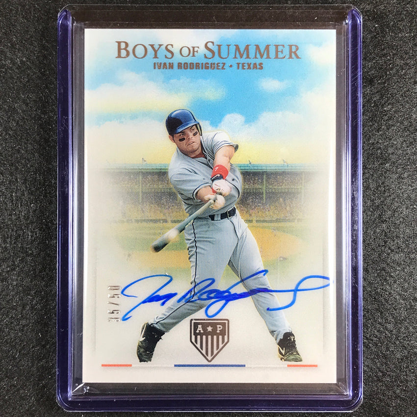 2023 Chronicles Mlb Ivan Rodriguez Americas Pastime Boys Of Summer Auto 35/50