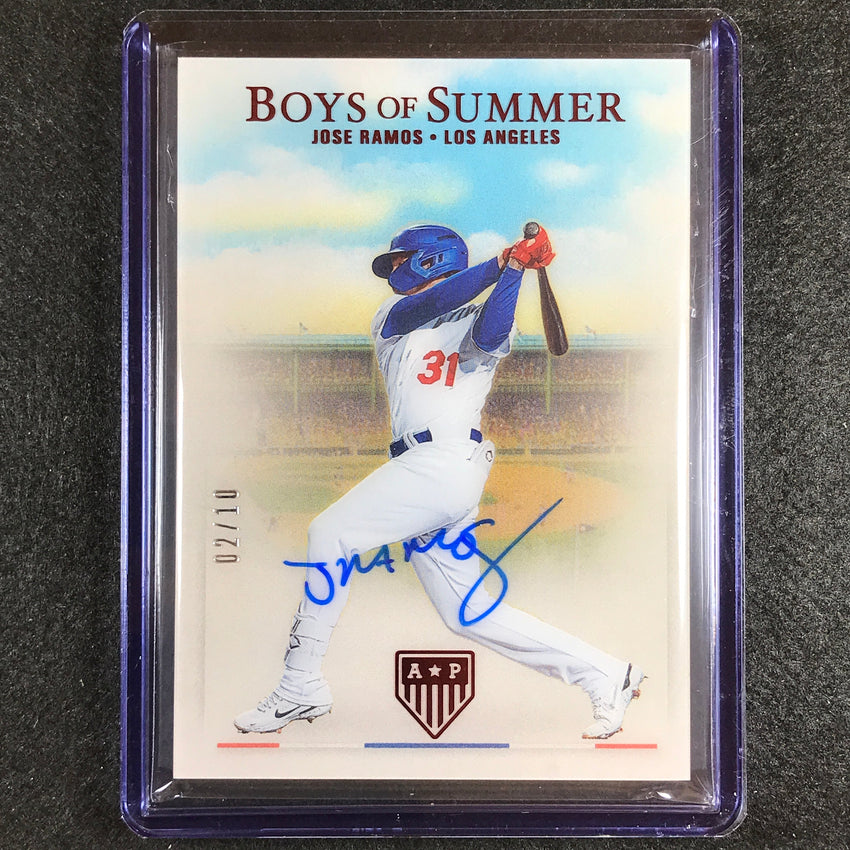 2023 Chronicles Mlb Jose Ramos Americas Pastime Boys Of Summer Auto Red 2/10