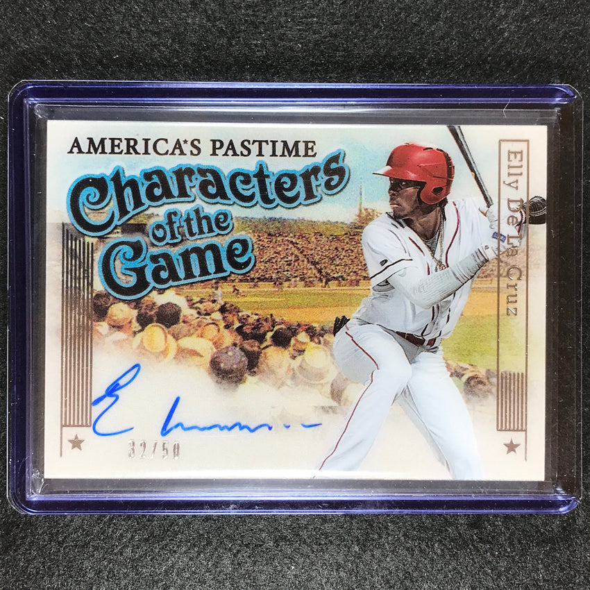 2023 Chronicles Mlb Elly De La Cruz Americas Pastime Characters Game Auto 32/50