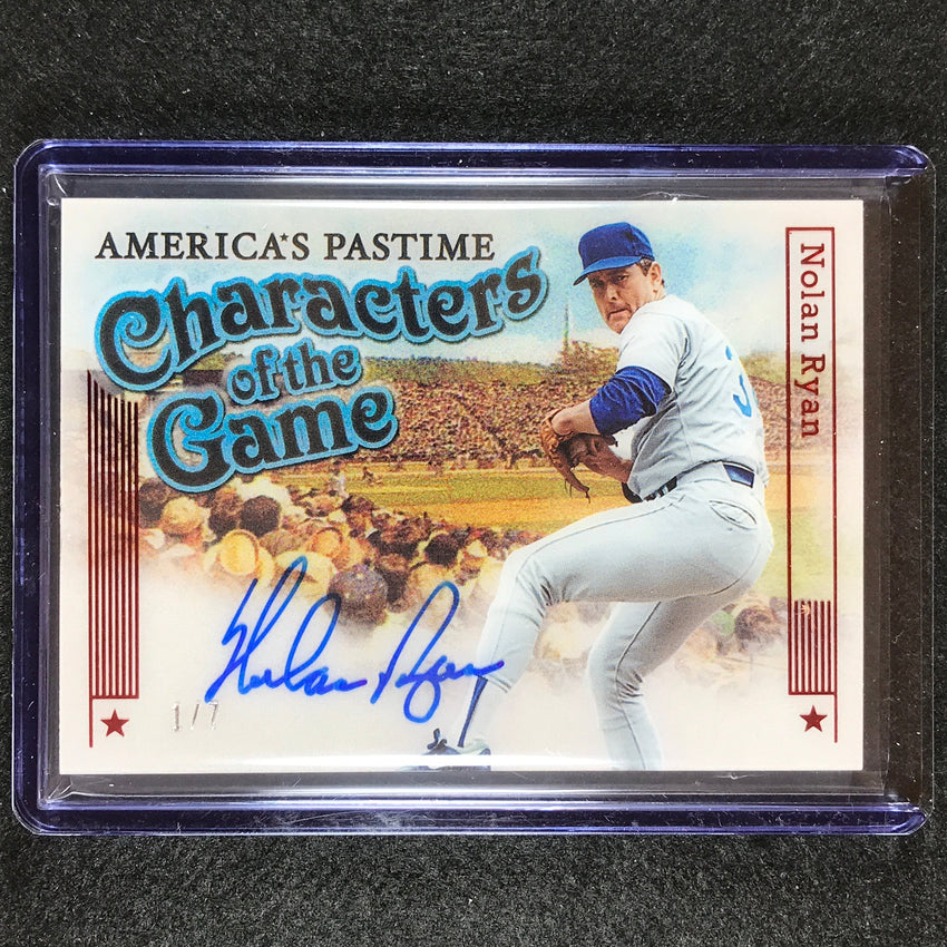 2023 Chronicles Mlb Nolan Ryan Americas Pastime Characters Game Auto Red 1/7