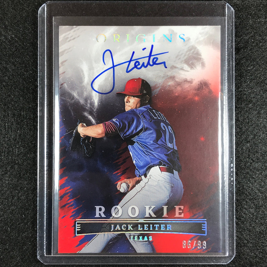 2023 Chronicles Mlb Jack Leiter Origins Rookie Signatures Auto Red 86/99