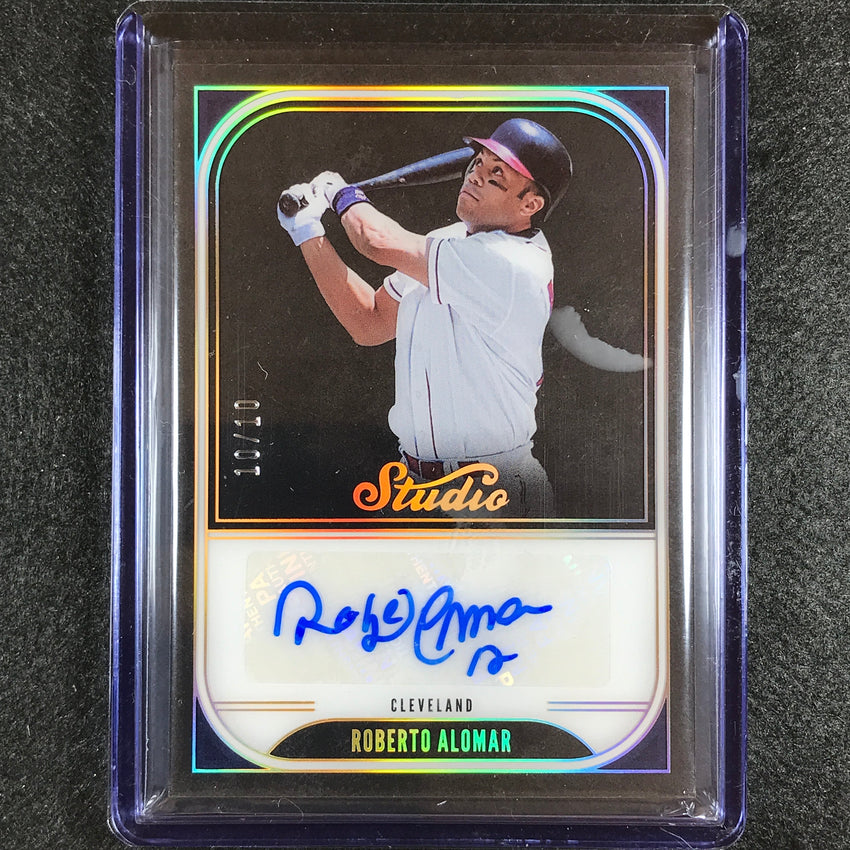 2023 Chronicles Mlb Roberto Alomar Studio Black Signatures Auto Holo Gold 10/10