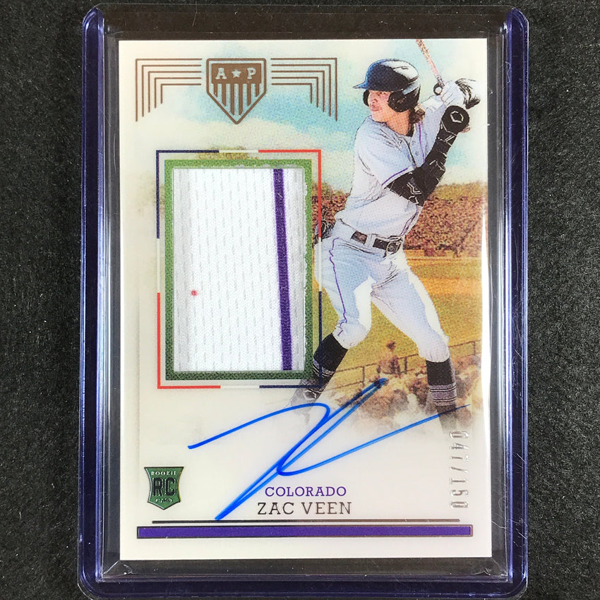 2023 Chronicles Mlb Zac Veen Americas Pastime Rookie Patch Auto 47/150