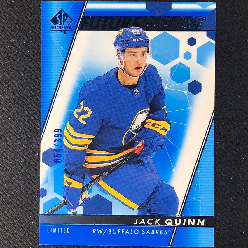 2022-23 Sp Authentic Nhl Jack Quinn Future Watch Rookie Limited Blue 54/399