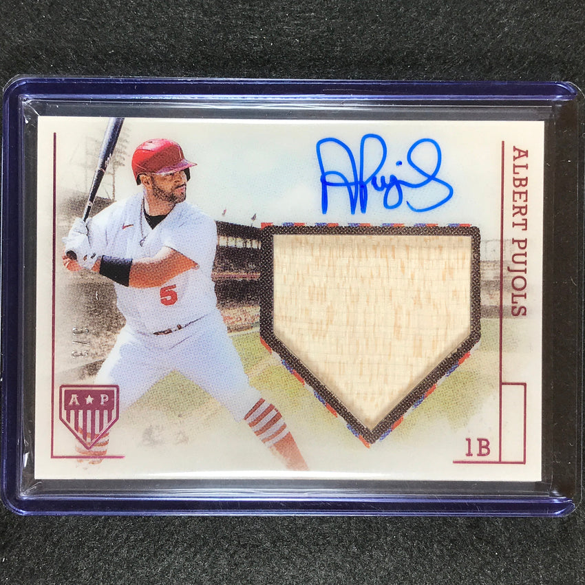 2023 Chronicles Mlb Albert Pujols Americas Pastime Patch Auto Pink 3/3