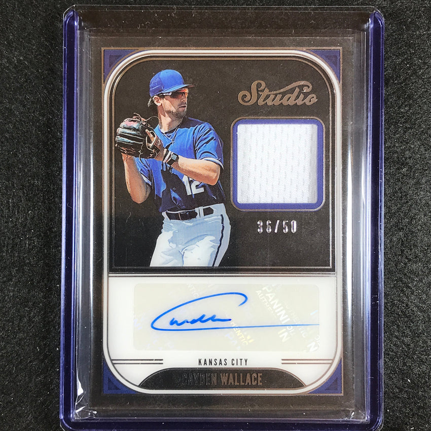 2023 Chronicles Mlb Cayden Wallace Studio Black Materials Patch Auto 36/50