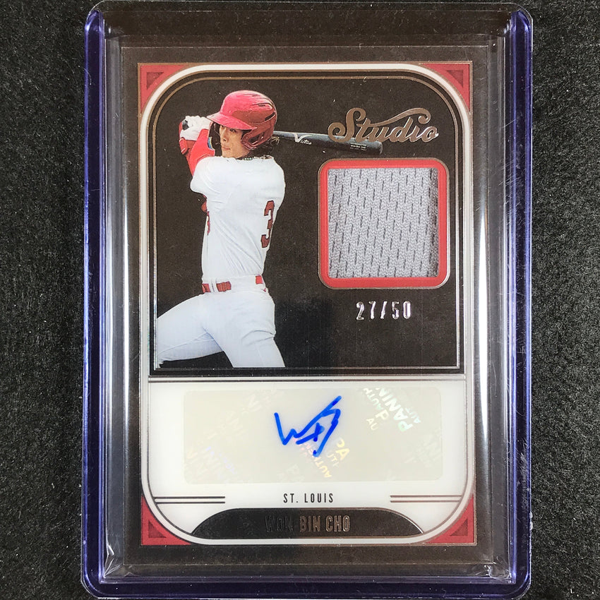 2023 Chronicles Mlb Won-bin Cho Studio Black Materials Patch Auto 27/50
