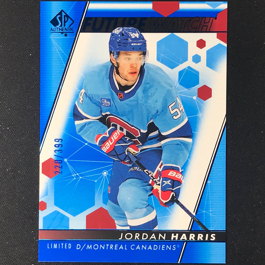 2022-23 Sp Authentic Nhl Jordan Harris Future Watch Rookie Limited Blue 220/399