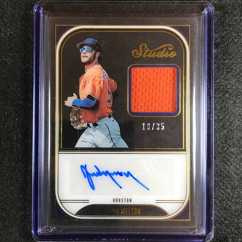 2023 Chronicles Mlb Jacob Melton Studio Black Materials Patch Auto Gold 10/35