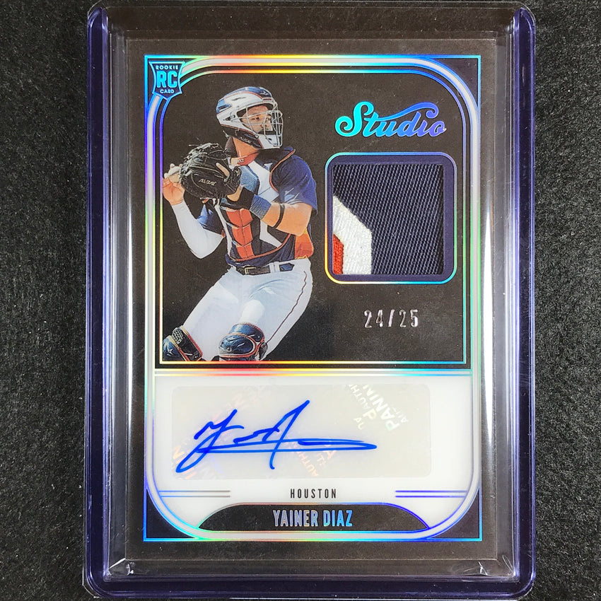 2023 Chronicles Mlb Yainer Diaz Studio Black Rookie Patch Auto Holo Silver 24/25