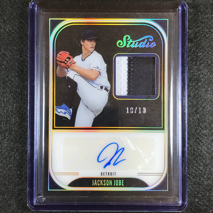 2023 Chronicles Mlb Jackson Jobe Studio Black Patch Auto Holo Gold 10/10