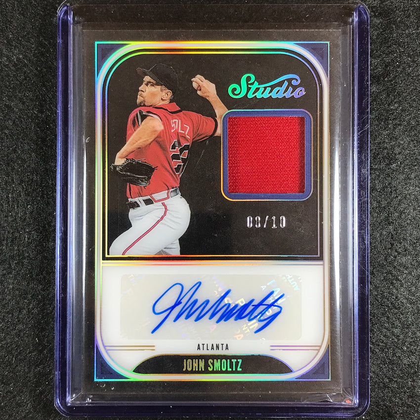 2023 Chronicles Mlb John Smoltz Studio Black Materials Patch Auto Holo Gold 8/10