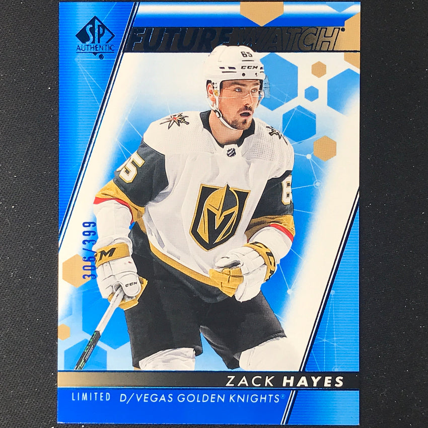 2022-23 Sp Authentic Nhl Zack Hayes Future Watch Rookie Limited Blue 306/399