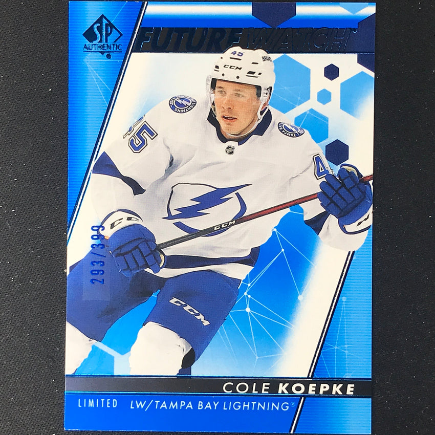 2022-23 Sp Authentic Nhl Cole Koepke Future Watch Rookie Limited Blue 293/399