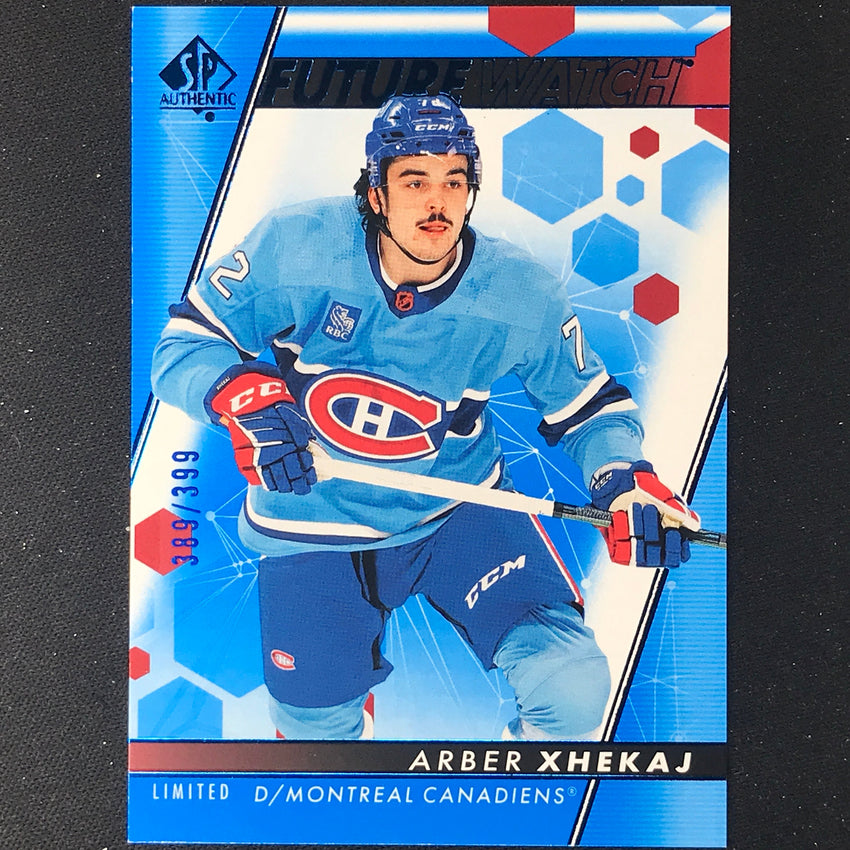 2022-23 Sp Authentic Nhl Arber Xhekaj Future Watch Rookie Limited Blue 389/399