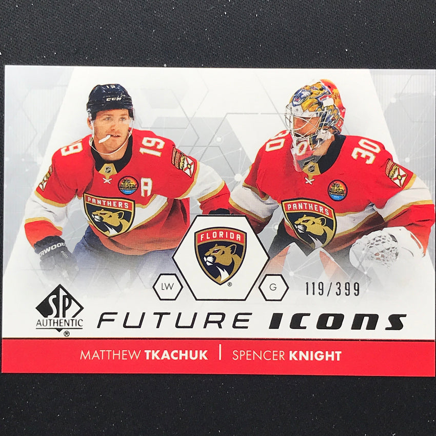 2022-23 Sp Authentic Nhl Matthew Tkachuk Spencer Knight Future Icons 119/399