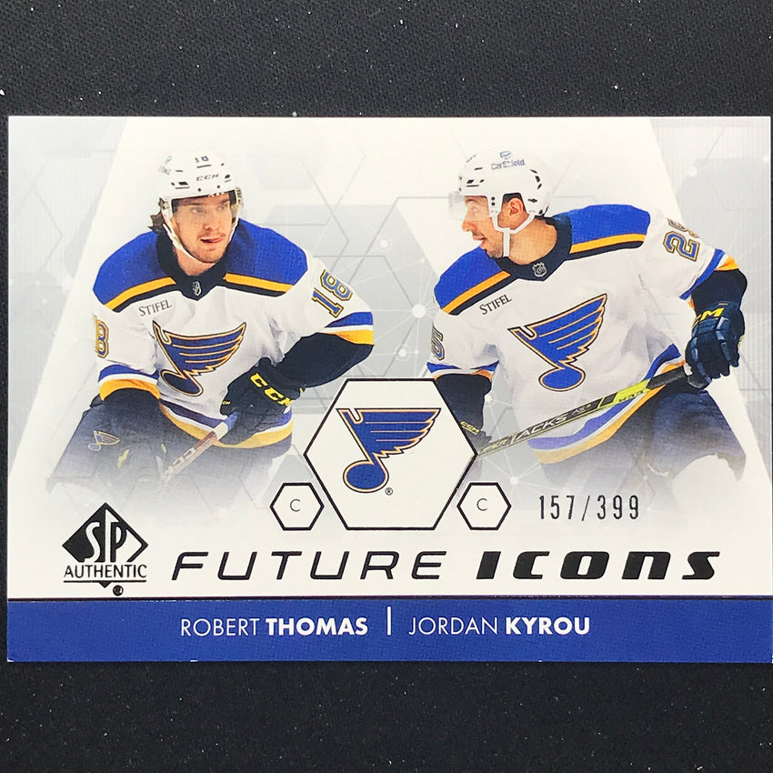 2022-23 Sp Authentic Nhl Robert Thomas Jordan Kyrou Future Icons 157/399