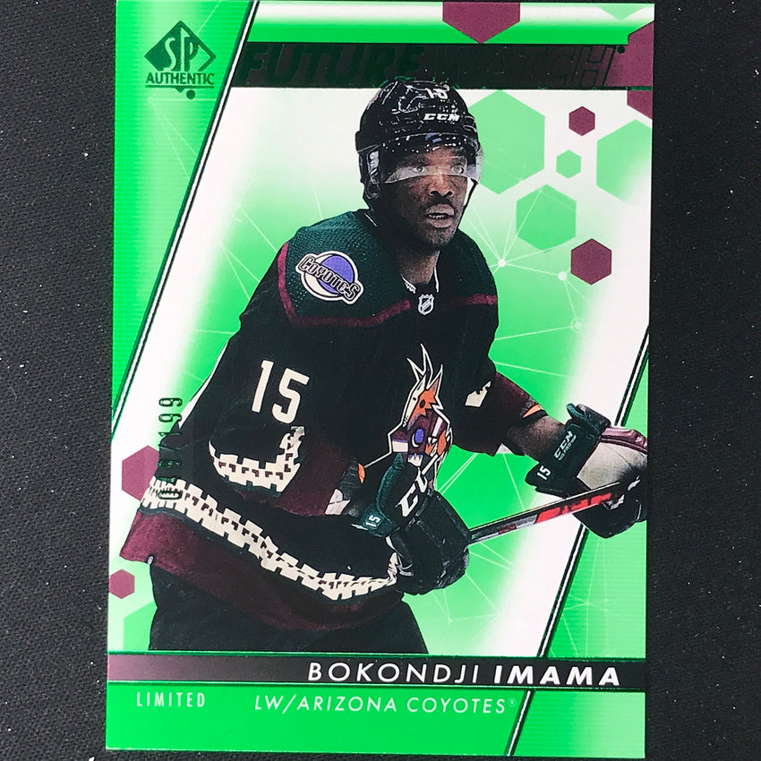 2022-23 Sp Authentic Nhl Bokondji Imama Future Watch Rookie Limited Green 49/199
