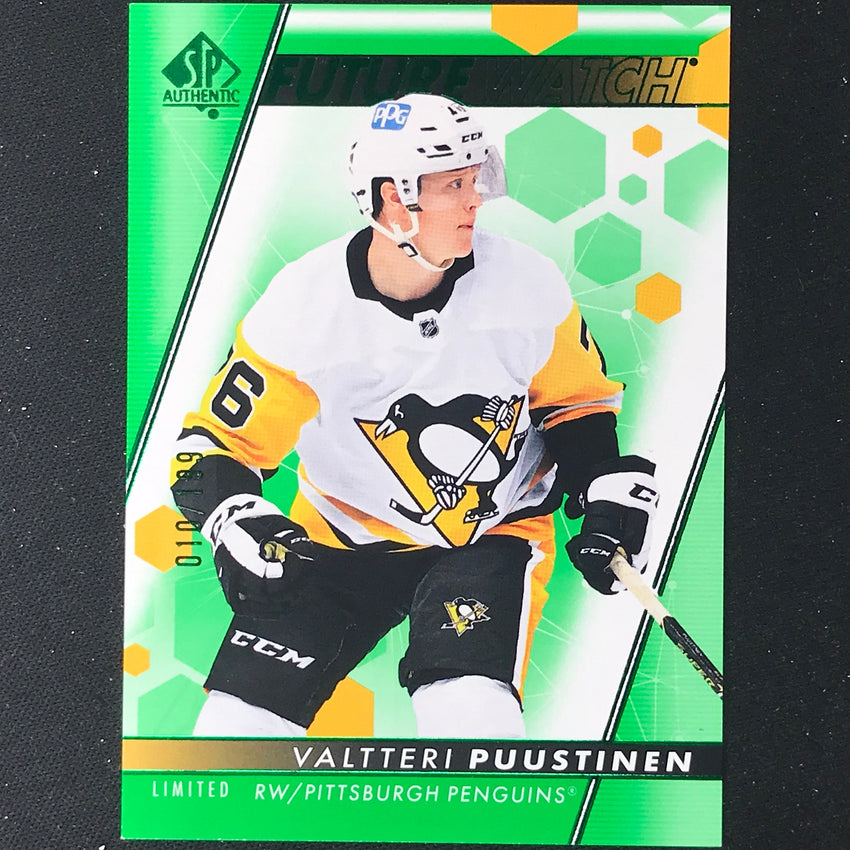 2022-23 Sp Authentic Nhl Valtteri Puustinen Future Watch Rookie Green 10/199