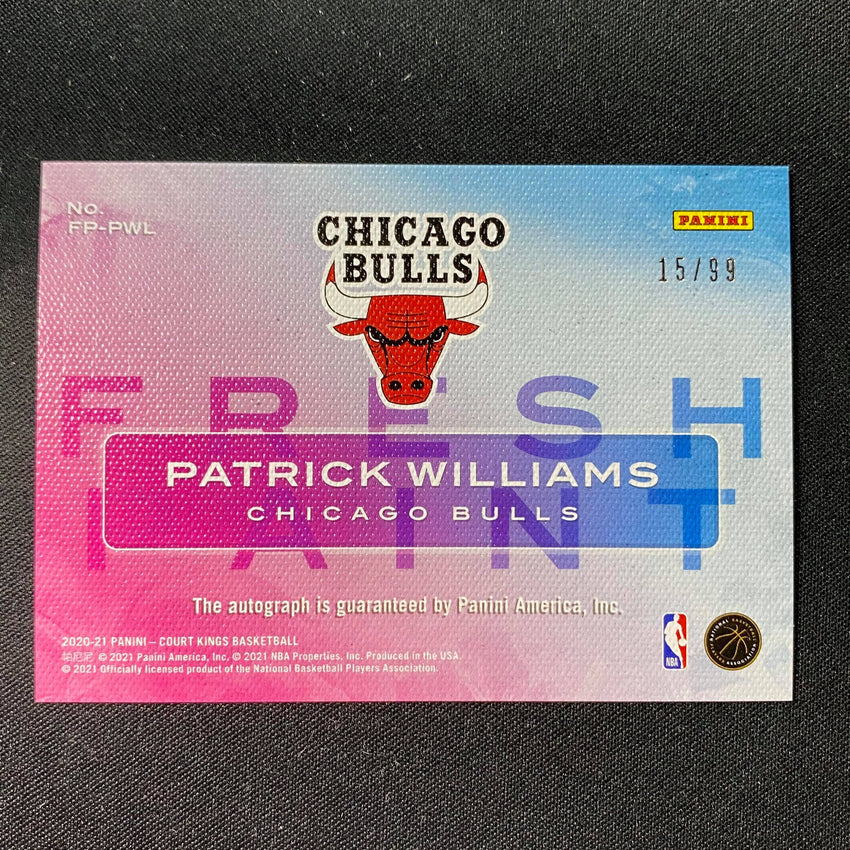 2020-21 Court Kings Patrick Williams Fresh Paint Rookie Auto Ruby 15/99