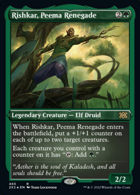 ETCHED FOIL Rishkar, Peema Renegade 465# - Rare Double Masters 2022