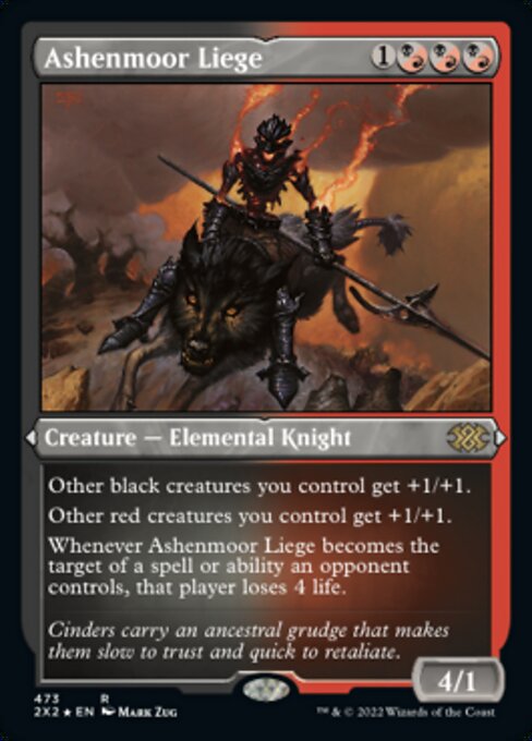 ETCHED FOIL Ashenmoor Liege 473# - Rare Double Masters 2022