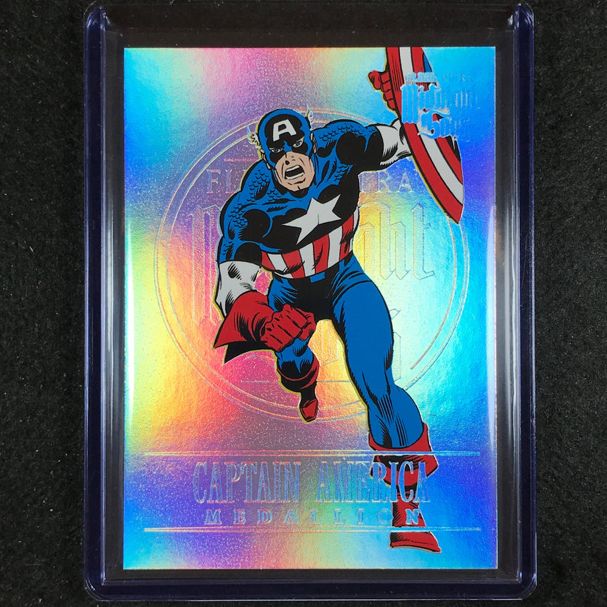 2023 Fleer Ultra Midnight Sons Captain America Medallion Platinum 31/100