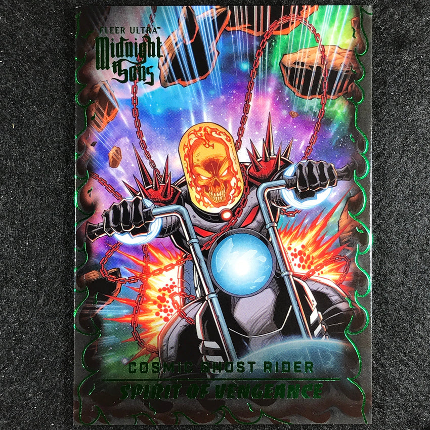 2023 Fleer Ultra Midnight Sons COSMIC GHOST RIDER Spirits of Vengeance Green #7