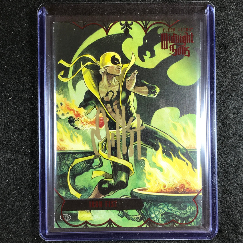 2023 Fleer Ultra Midnight Sons Iron Fist Base Auto Red Paskal Millet 68/100