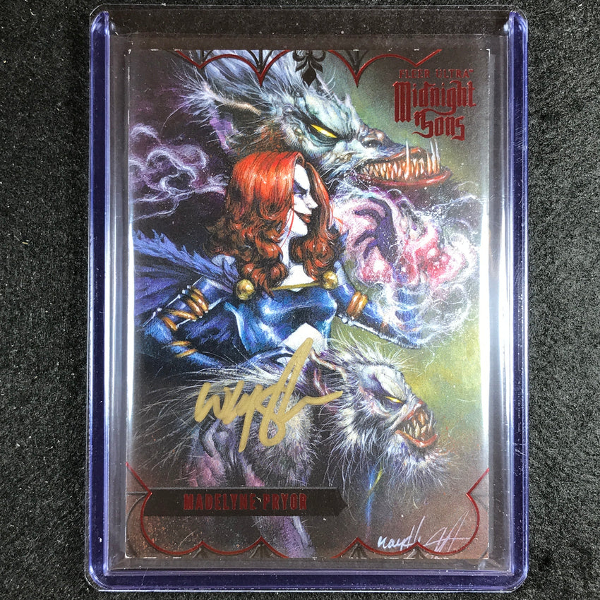 2023 Fleer Ultra Midnight Sons Madelyne Pryor Auto Red Jonathan Wayshak 31/100