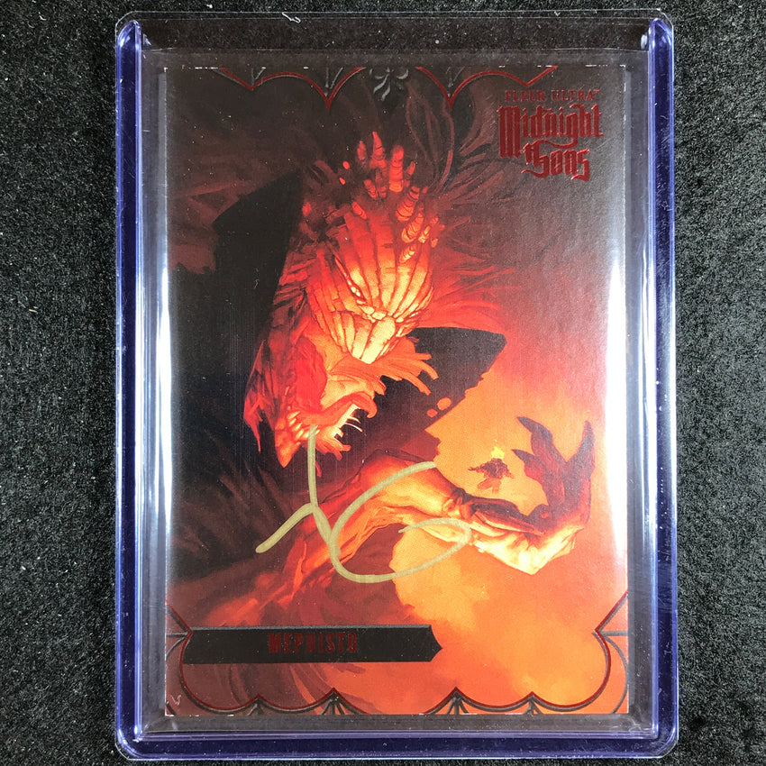 2023 Fleer Ultra Midnight Sons Mephisto Base Auto Red Nicholas Gregory 48/100