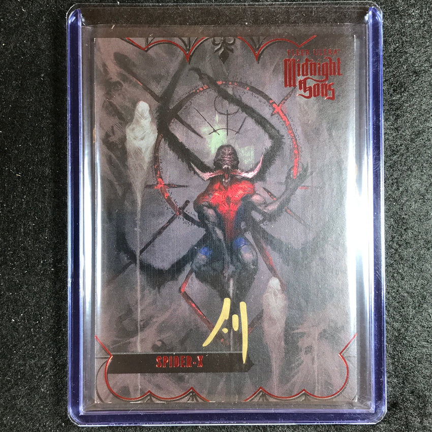 2023 Fleer Ultra Midnight Sons Spider-x Base Auto Red Andre Meister 36/100