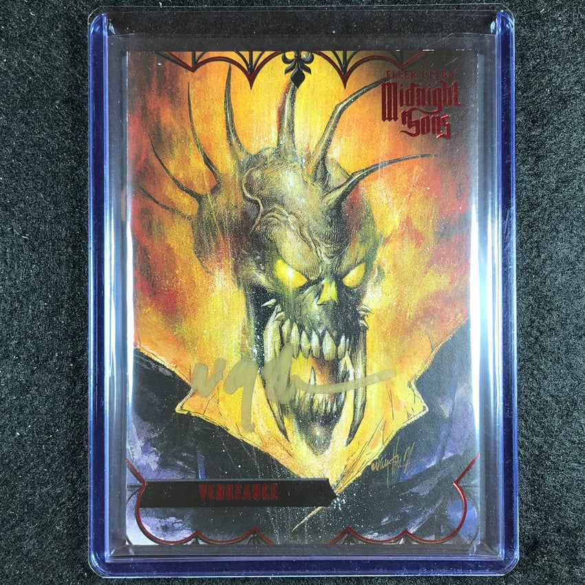 2023 Fleer Ultra Midnight Sons Vengeance Base Auto Red Jonathan Wayshak 77/100