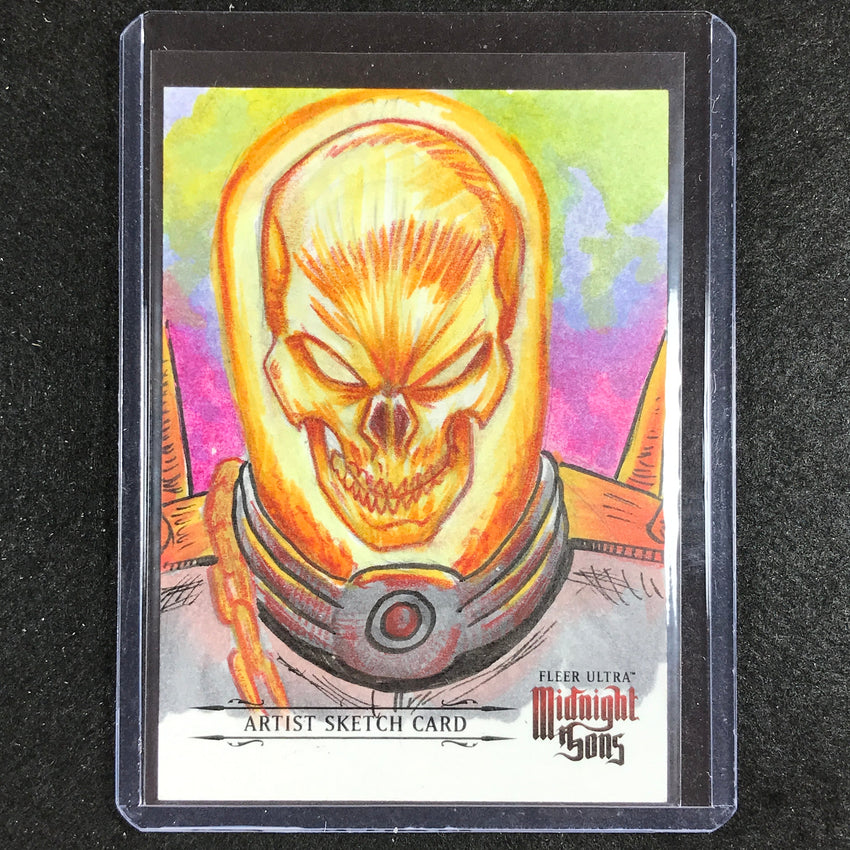 2023 Fleer Ultra Midnight Sons Cosmic Ghost Rider Sketch Card 1/1 Andrew Lopez