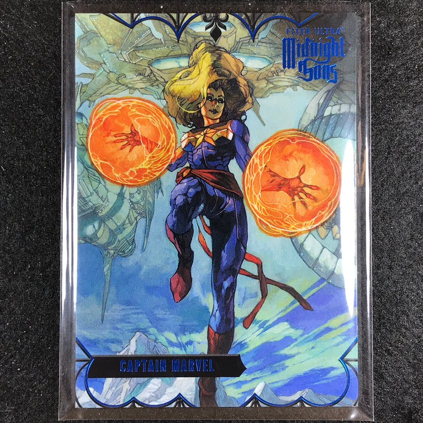 2023 Fleer Ultra Midnight Sons Captain Marvel Base Blue 146/180