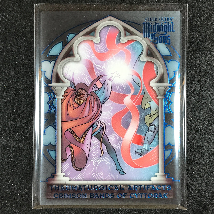 2023 Fleer Ultra Midnight Sons Crimson Bands Of Cyttorak Thaumaturgical Artifacts Blue 163/180