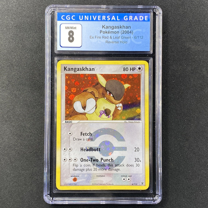 CGC 8 NM/MINT Kanhaskhan - 6/112 - Reverse Holo ex Firered Leafgreen 066-Cherry Collectables