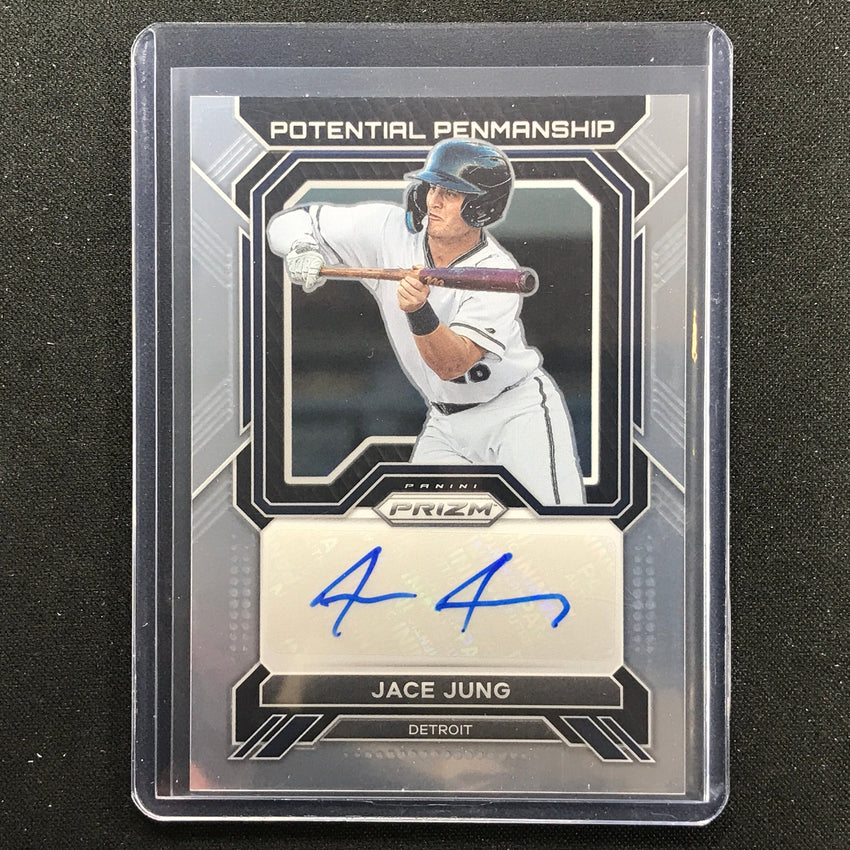 2023 Prizm Mlb Jace Jung Potential Penmanship Auto Base No Jj