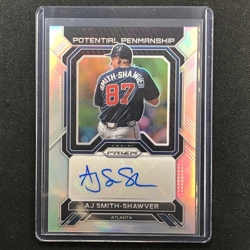 2023 Prizm Mlb Aj Smith-shawver Potential Penmanship Auto Silver Prizm No As